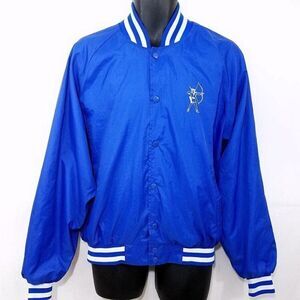 Robin Hood Satin Bomber Jacket Vintage 80s Archer Archery Made In USA Mens XL